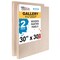 Unfinished Cradled Wood Panels for Painting, 2 Pack of 30x30 inch - Gallery Birch Wooden Canvas Boards 1-1/2" Deep - Mixed-Media Craft, Acrylic, Oil, Encaustic, Paint Pouring